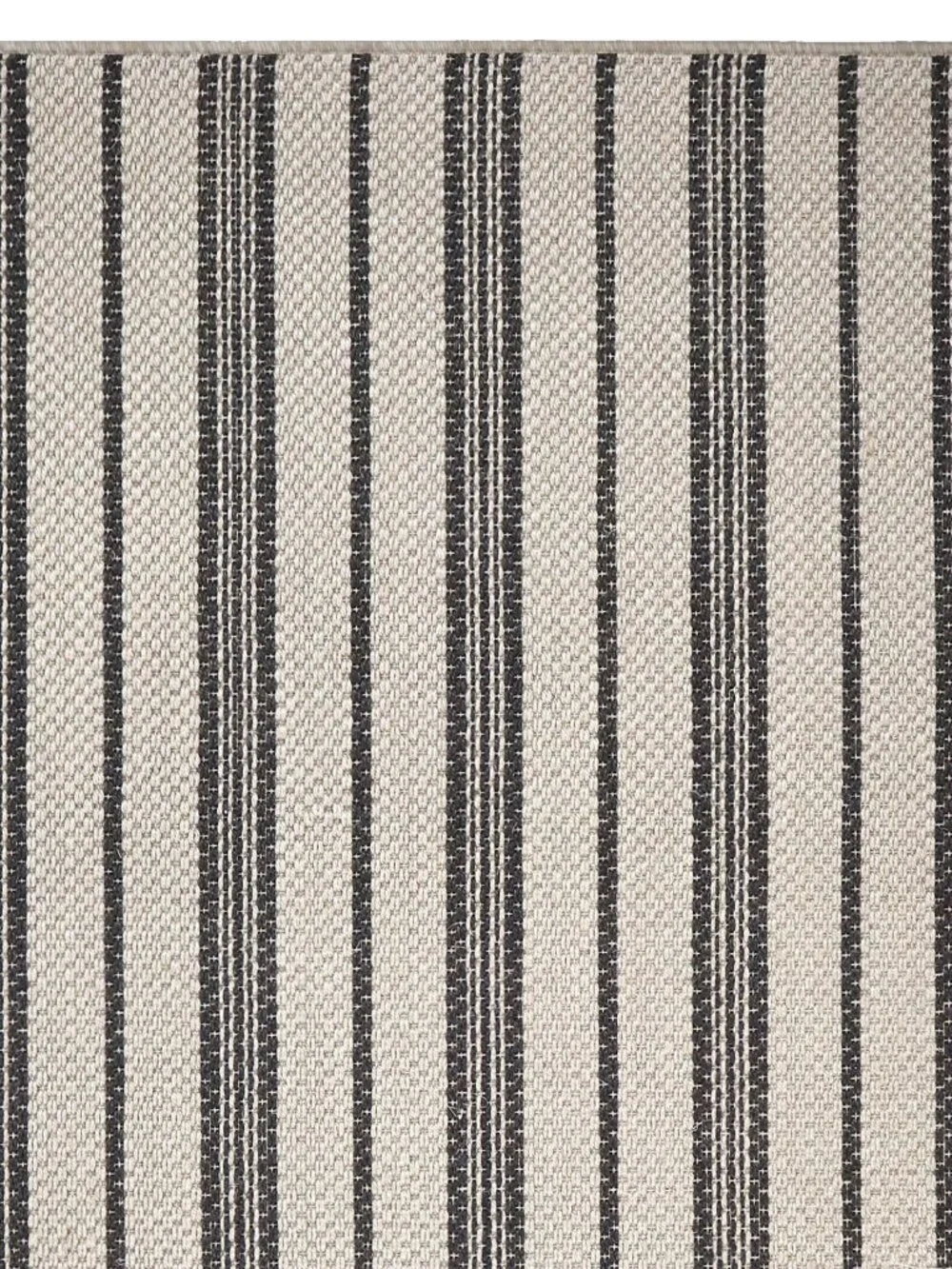 Pottery Barn Striped Sisal Rug Runner Chrome Blue 2x8 Custom NIP New
